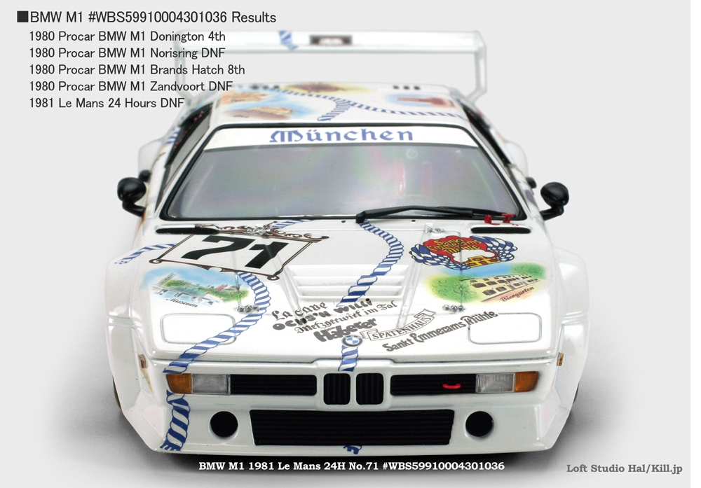 BMW M1 1981 Le Mans 24H No.71 1/18 Minichamps