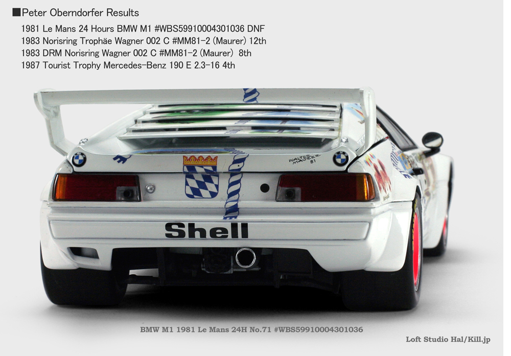 BMW M1 1981 Le Mans 24H No.71 1/18 Minichamps