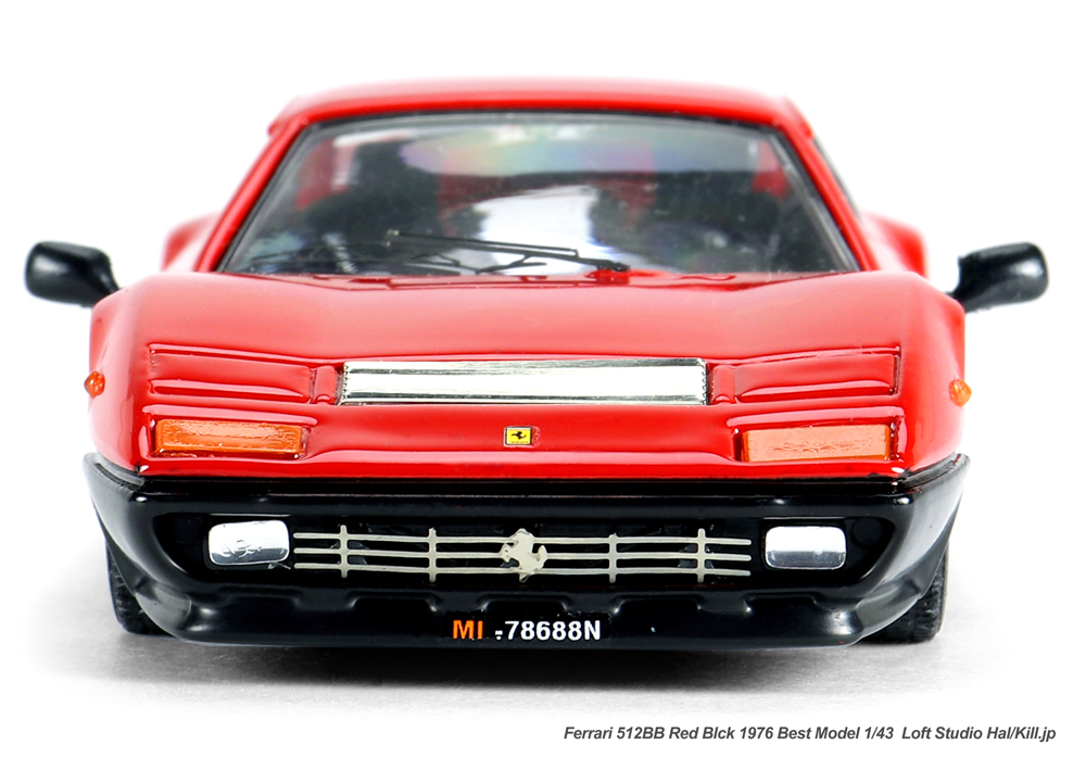 1/43 Ferrari 512BB Red Blck 1976 Best Model