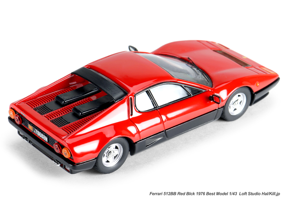 1/43 Ferrari 512BB Red Blck 1976 Best Model